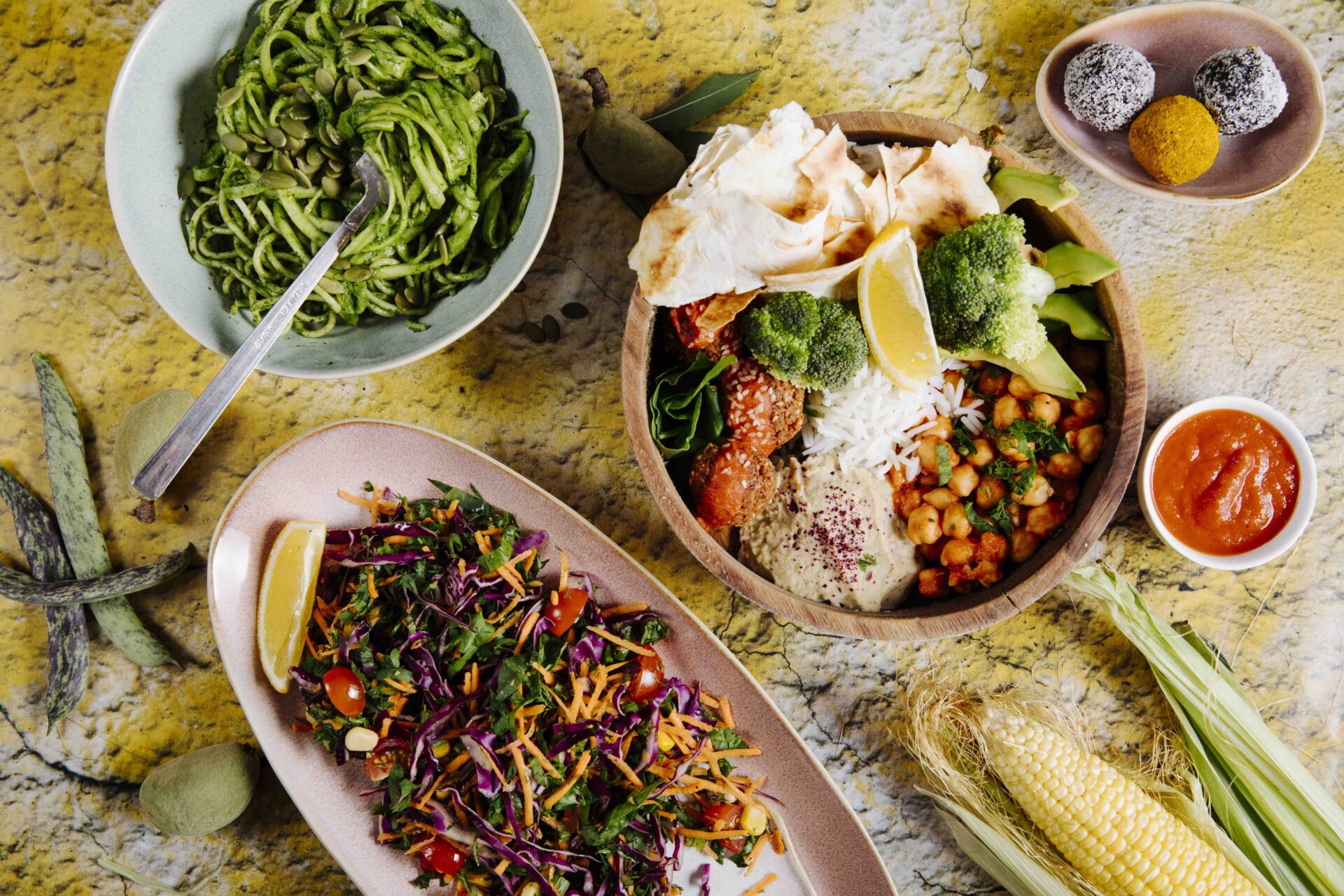 Delicious plant-based dishes at vegetarian restaurants in Beijing.