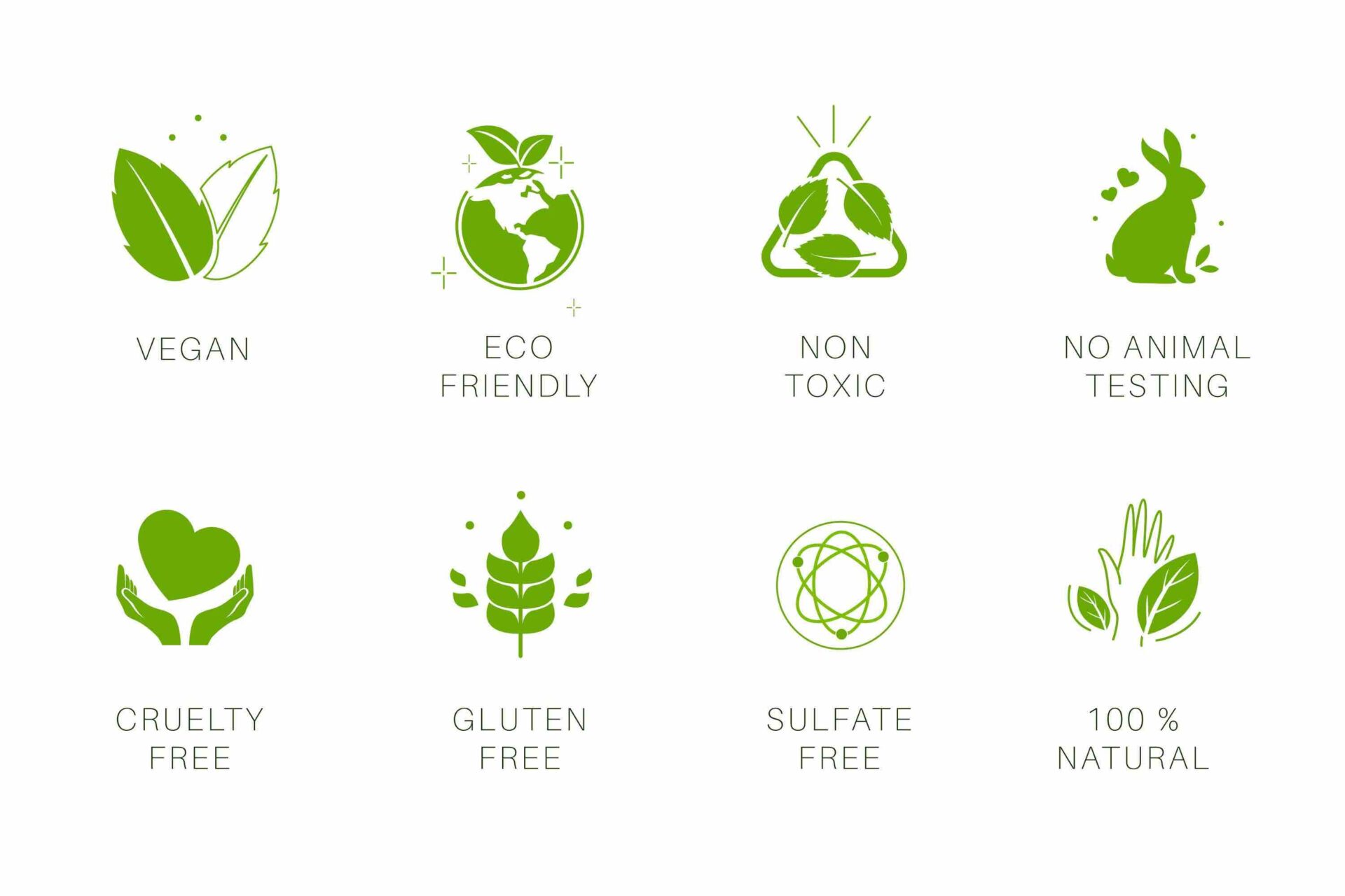 Icons representing vegan restaurants in Beijing, including plant-based, cruelty-free, and organic food symbols