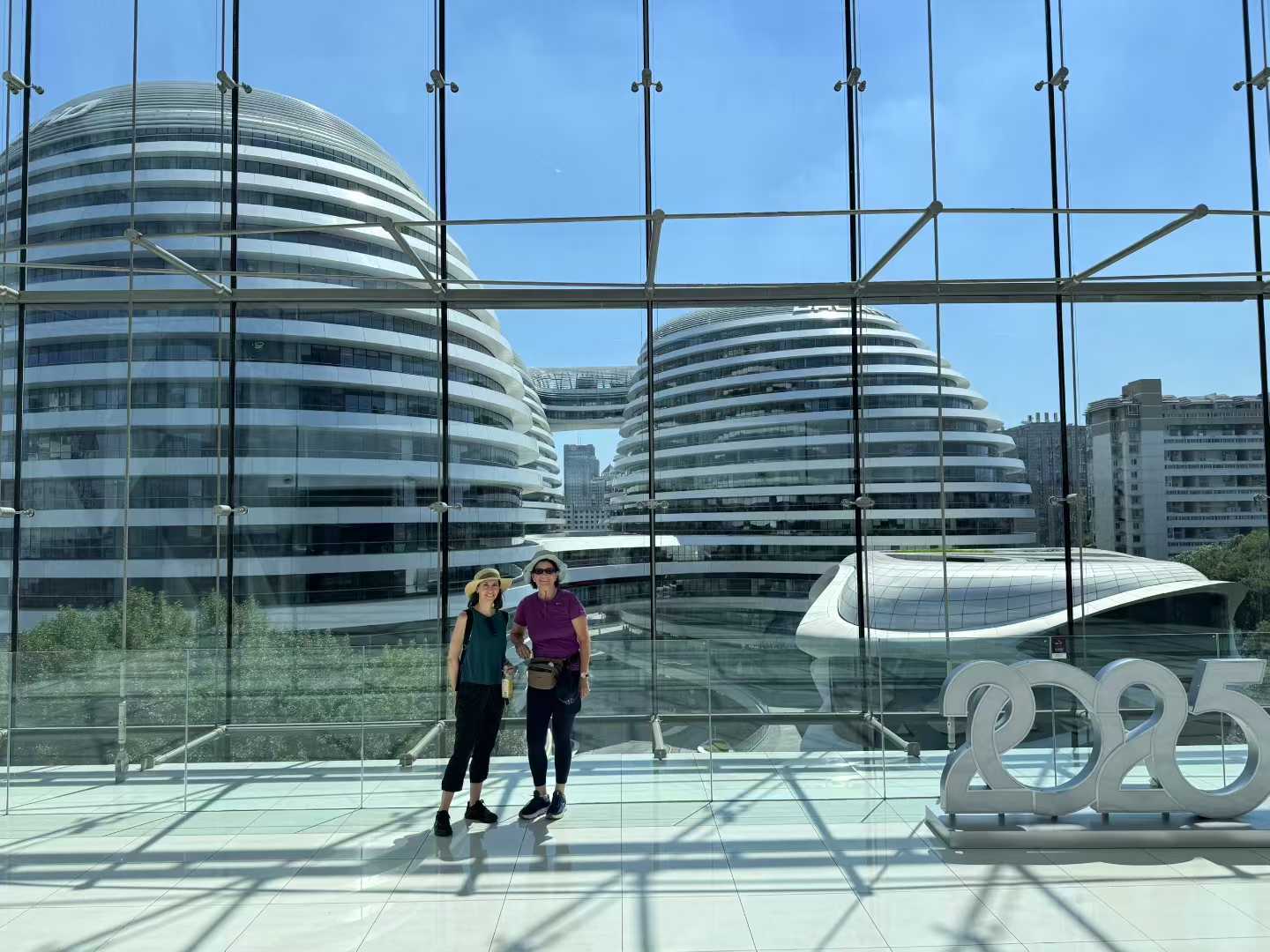 Our Beijing guests exploring an independent art space in Beijing – authentic cultural experience beyond museums
