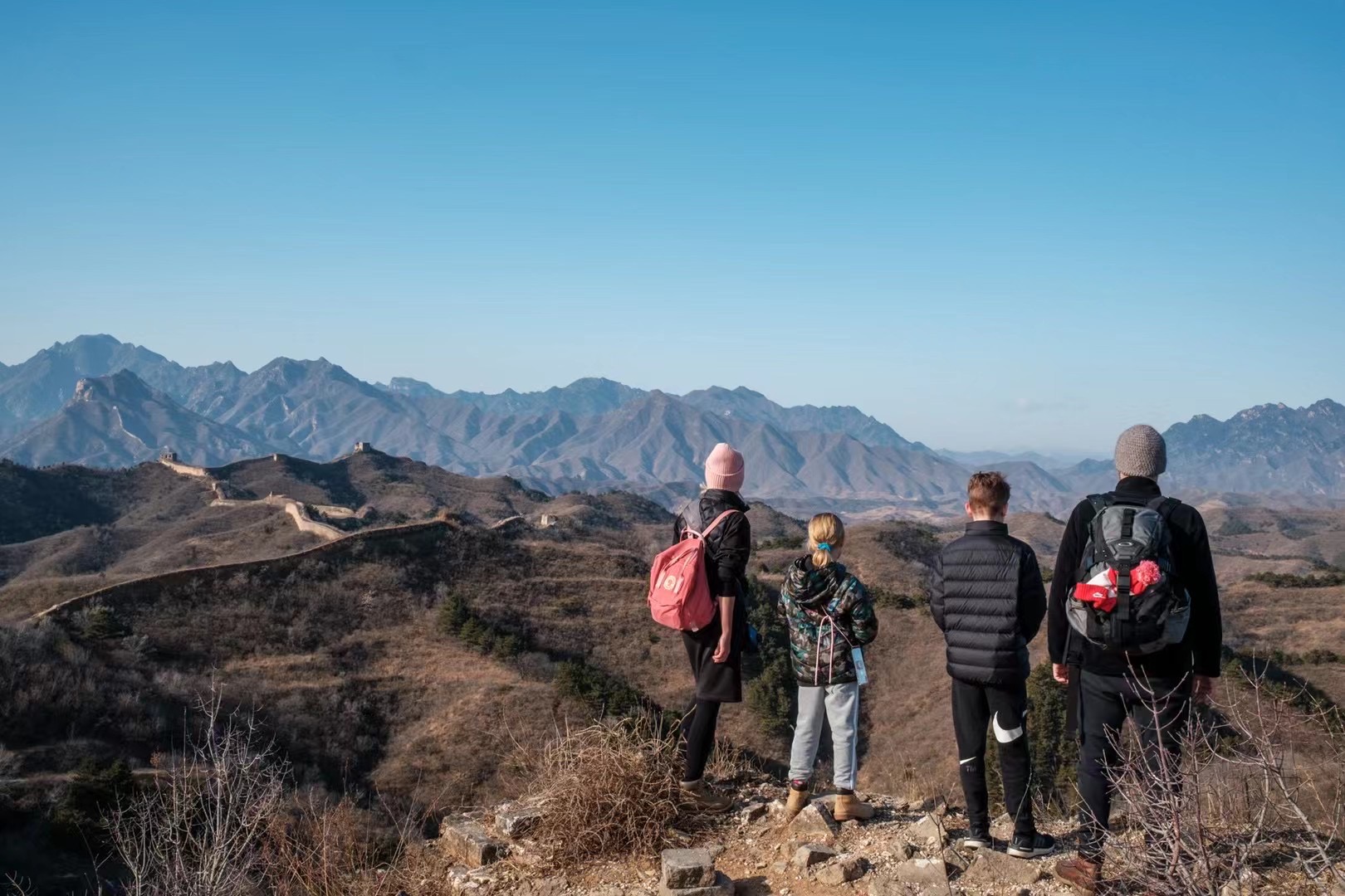 Wolongtang hike in autumn Beijing with Ming Tombs Reservoir view